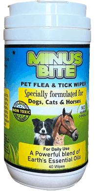 Minus Bite pet flea and tick wipes